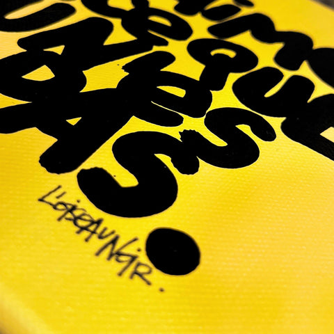 Ce que tu n'es pas I Œuvre originale sur toile de L’oiseau noir 20x20