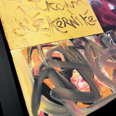 Chaque seconde sans toi I Œuvre originale encadrée de L’oiseau noir 40x40