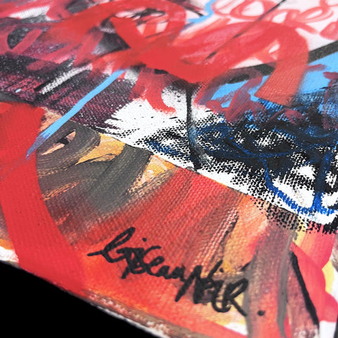 Chaque seconde sans toi I Œuvre originale encadrée de L’oiseau noir 40x40