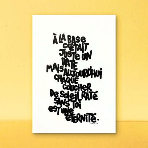 Coucher de soleil raté I Œuvre originale de L’oiseau noir 30x42