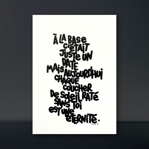 Coucher de soleil raté I Œuvre originale de L’oiseau noir 30x42