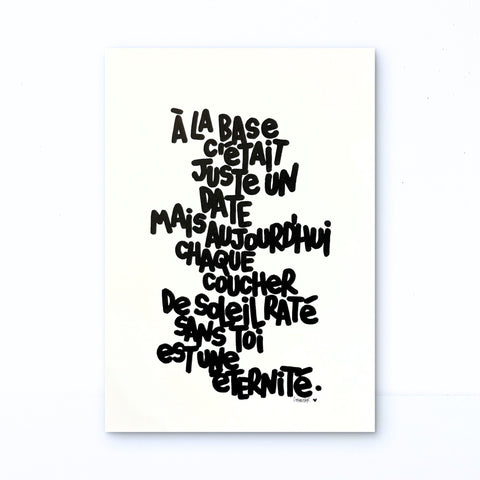 Coucher de soleil raté I Œuvre originale de L’oiseau noir 30x42