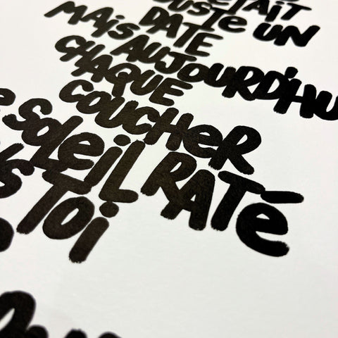 Coucher de soleil raté I Œuvre originale de L’oiseau noir 30x42