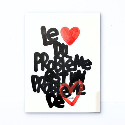 Cœur du problème 2 I Œuvre originale de L’oiseau noir 30x42