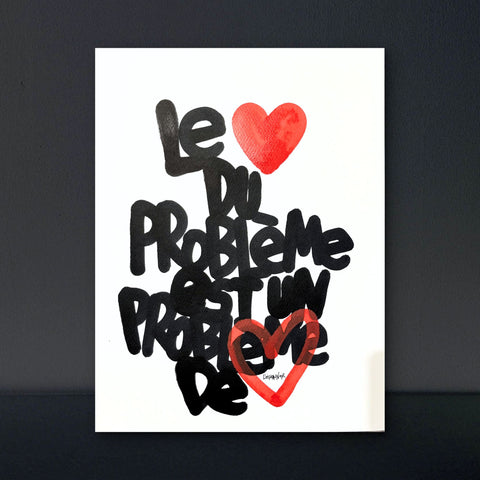 Cœur du problème 2 I Œuvre originale de L’oiseau noir 30x42