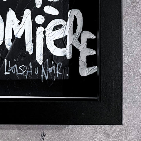 Dans le noir I Œuvre originale encadrée de L’oiseau noir 13x18