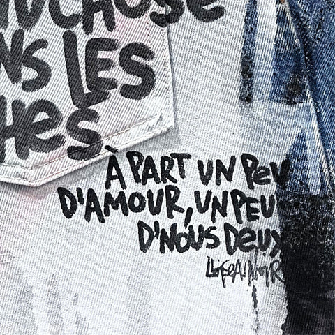 Dans les poches I Œuvre originale encadrée de L’oiseau noir 30x30