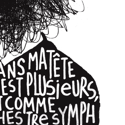 Dans ma tête I Œuvre originale encadrée de L’oiseau noir 30x40