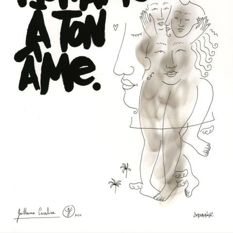 Affiche "De mon âme à ton âme" 50 exemplaires numérotées et signées 30x40