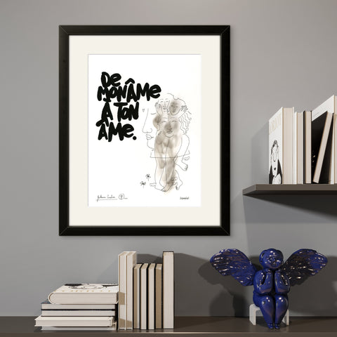 Affiche "De mon âme à ton âme" 50 exemplaires numérotées et signées 30x40