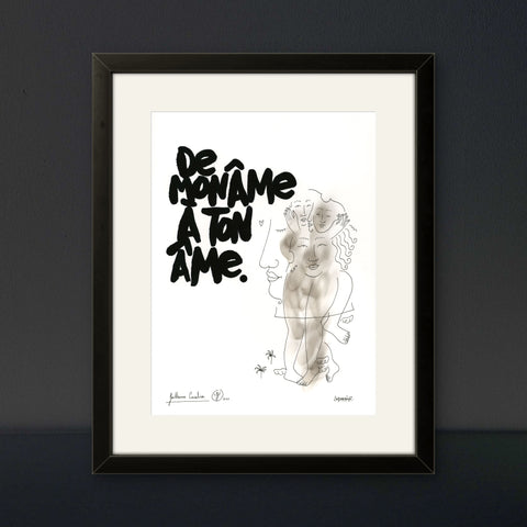 Affiche "De mon âme à ton âme" 50 exemplaires numérotées et signées 30x40