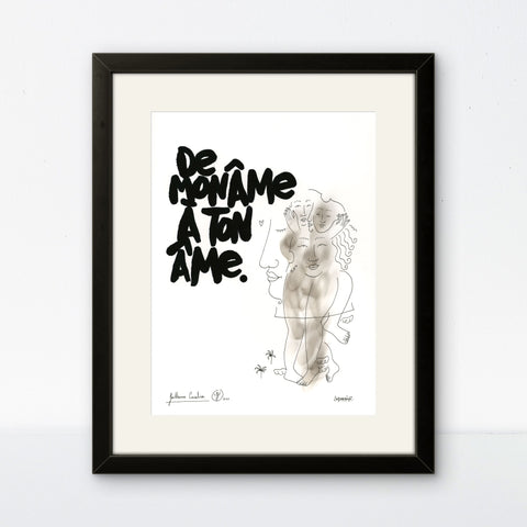 Affiche "De mon âme à ton âme" 50 exemplaires numérotées et signées 30x40