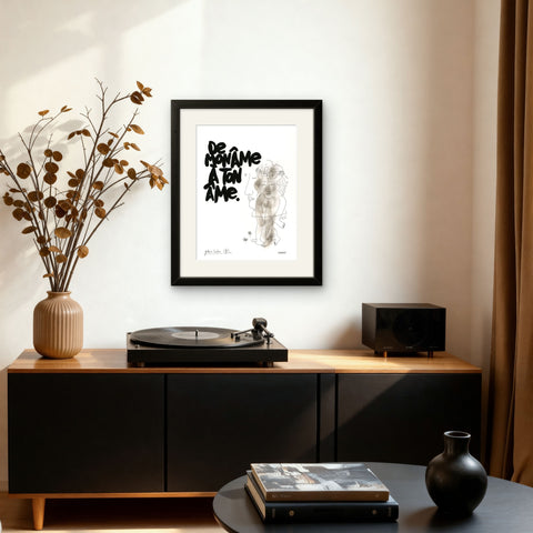 Affiche "De mon âme à ton âme" 50 exemplaires numérotées et signées 30x40