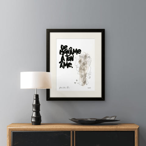 Affiche "De mon âme à ton âme" 50 exemplaires numérotées et signées 30x40