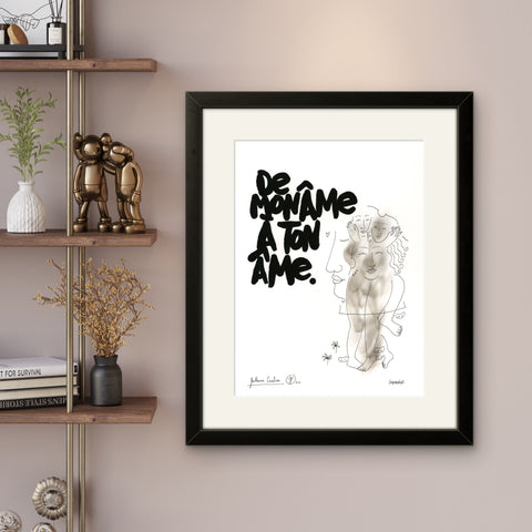 Affiche "De mon âme à ton âme" 50 exemplaires numérotées et signées 30x40
