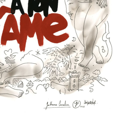 Affiche "De mon cœur à ton âme" 100 exemplaires numérotées et signées 30x40