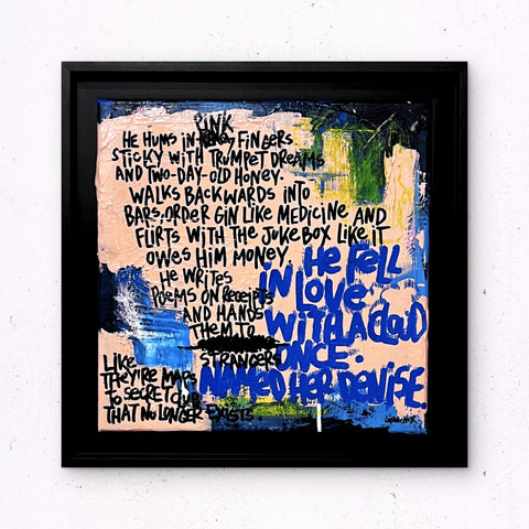 Denise I Œuvre originale sur toile de L’oiseau noir 30x30