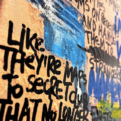 Denise I Œuvre originale sur toile de L’oiseau noir 30x30