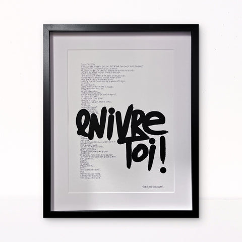 Affiche reproduction "Enivre-toi" 100 exemplaires numérotés et signés