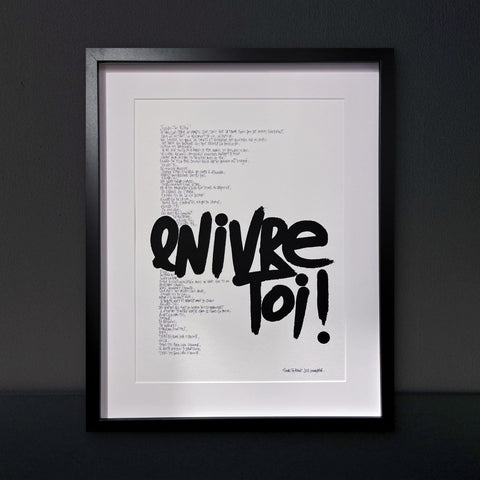Affiche reproduction "Enivre-toi" 100 exemplaires numérotés et signés