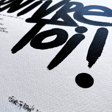 Affiche reproduction "Enivre-toi" 100 exemplaires numérotés et signés 30x42