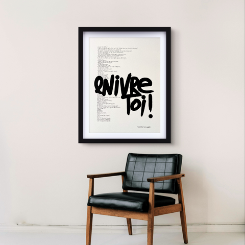 Affiche reproduction "Enivre-toi" 100 exemplaires numérotés et signés