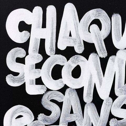 Éternité I Œuvre originale sur toile de L’oiseau noir 25x30