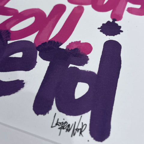 Fou de toi I Œuvre originale encadrée de L’oiseau noir 21x29,7