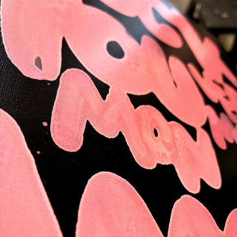 FUCK YOU MON AMOUR I Œuvre originale sur toile de L’oiseau noir 38x46