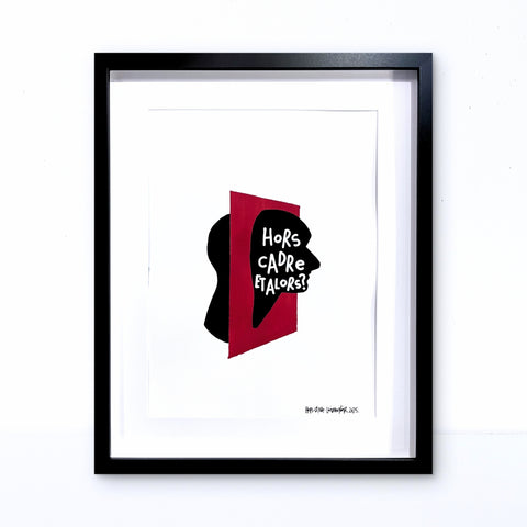 Hors cadre I Œuvre originale encadrée de L’oiseau noir 30x42