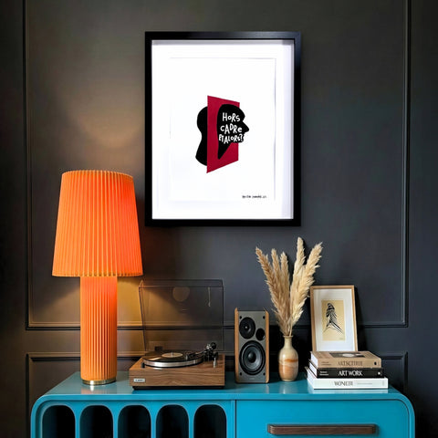 Hors cadre I Œuvre originale encadrée de L’oiseau noir 30x42