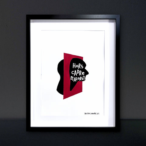 Hors cadre I Œuvre originale encadrée de L’oiseau noir 30x42