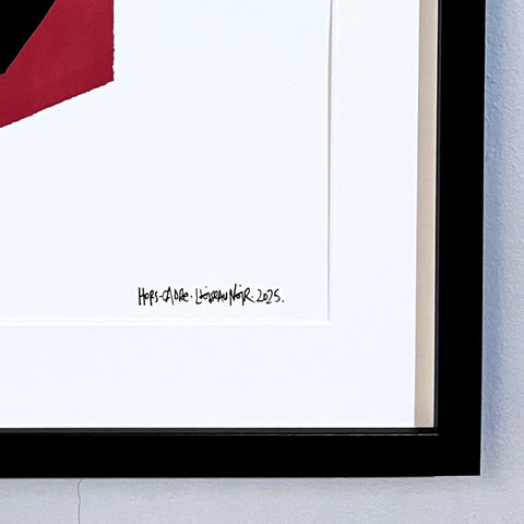 Hors cadre I Œuvre originale encadrée de L’oiseau noir 30x42