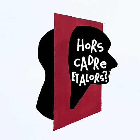 Hors cadre I Œuvre originale encadrée de L’oiseau noir 30x42