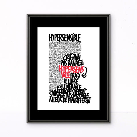 Affiche reproduction "Hypersensible" 50 exemplaires numérotés et signés 30x40