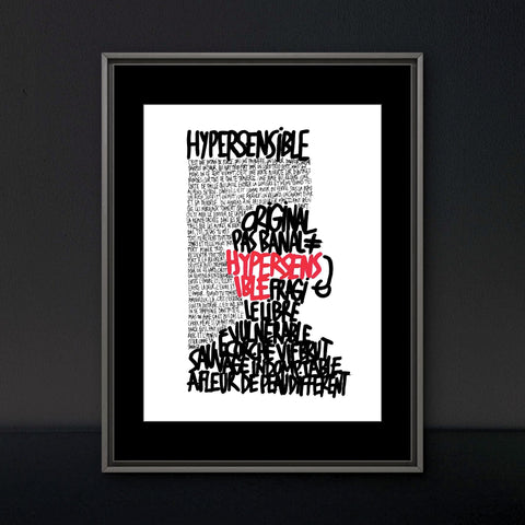 Affiche reproduction "Hypersensible" 50 exemplaires numérotés et signés 30x40