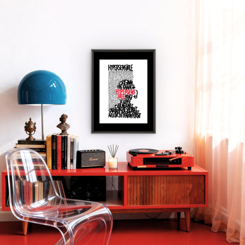 Affiche reproduction "Hypersensible" 50 exemplaires numérotés et signés 30x40