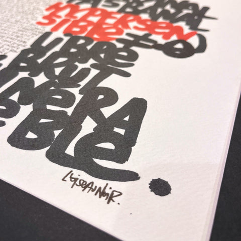 Hypersensible 2 I Œuvre originale encadrée de L’oiseau noir 31X41