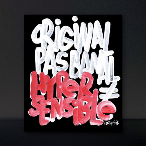 Hypersensible 3 I Œuvre originale sur toile de L’oiseau noir 25x30