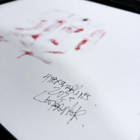 Hypersensible 5 I Œuvre originale encadrée de L’oiseau noir 25x25