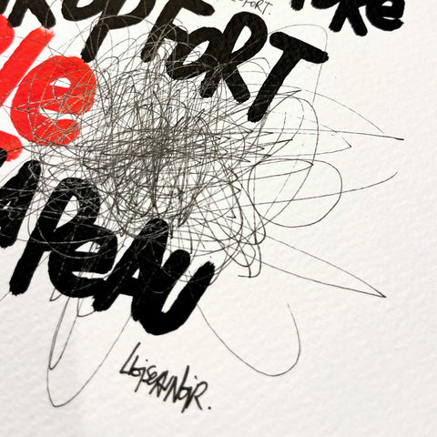 Hypersensible 6 I Œuvre originale encadrée de L’oiseau noir 32x42