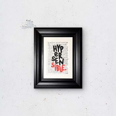 Hypersensible I Œuvre originale encadrée de L’oiseau noir I 18x13