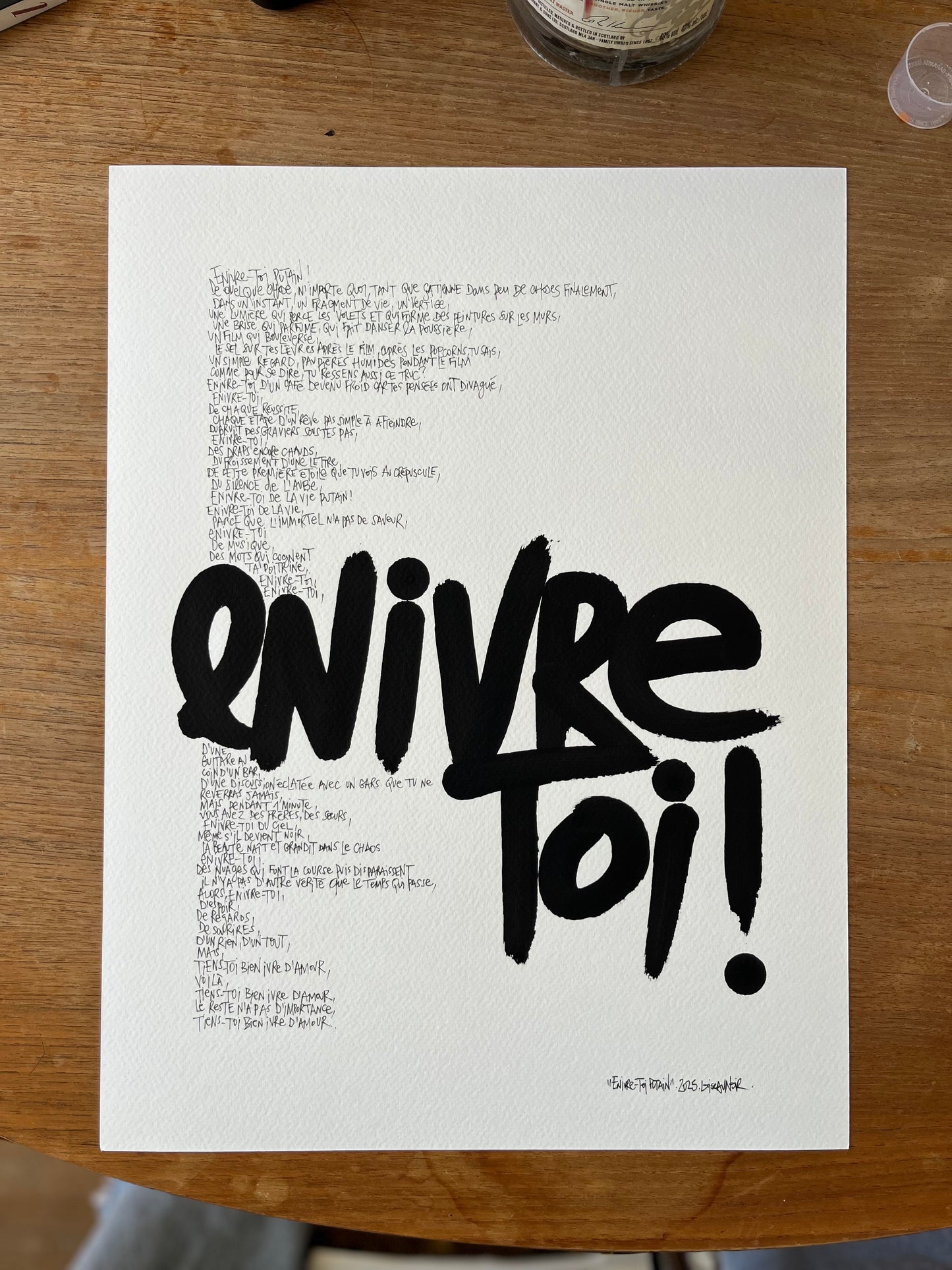 Enivre-toi I Œuvre originale de L’oiseau noir