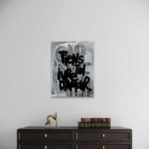 Ivre I Œuvre originale sur toile de L’oiseau noir 27x35