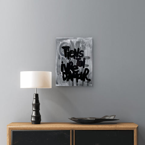 Ivre I Œuvre originale sur toile de L’oiseau noir 27x35