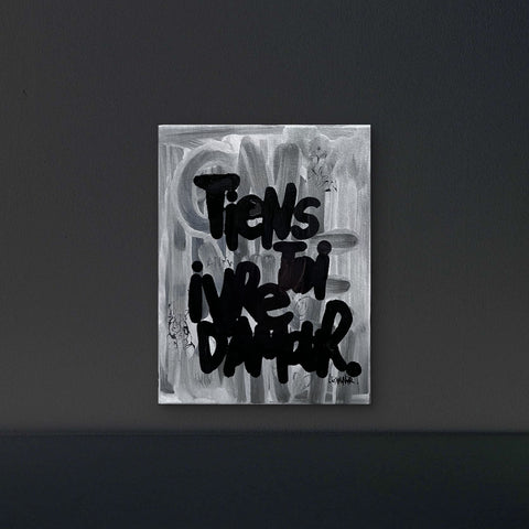 Ivre I Œuvre originale sur toile de L’oiseau noir 27x35