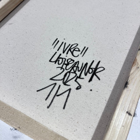 Ivre I Œuvre originale sur toile de L’oiseau noir 27x35