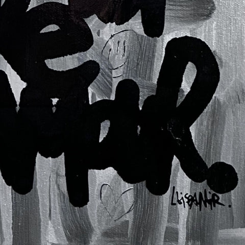 Ivre I Œuvre originale sur toile de L’oiseau noir 27x35