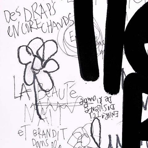 Ivre d'amour I Œuvre originale encadrée de L’oiseau noir