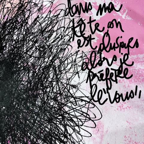 Je préfère le vous I Œuvre originale encadrée de L’oiseau noir 58x76